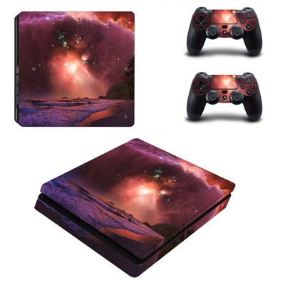 Galaxy Scene decal skin for PS4 Slim Console and two contr.. Galaxy Scene decal skin for PS4 Slim Console and two contr..