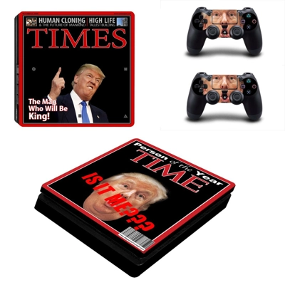 Donald Trump decal skin for PS4 Slim Console and two contr.. Donald Trump decal skin for PS4 Slim Console and two contr..