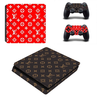 Supreme decal skin for PS4 Slim Console and two controllers Supreme decal skin for PS4 Slim Console and two controllers
