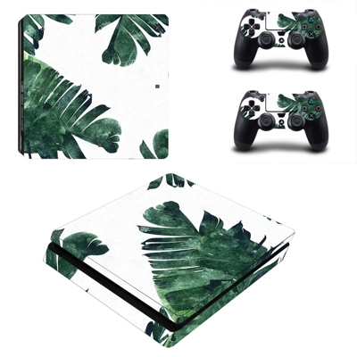 Abstraction decal skin for PS4 Slim Console and two controllers