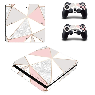 Abstraction decal skin for PS4 Slim Console and two controllers