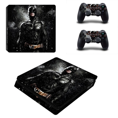 Batman decal skin for PS4 Slim Console and two controllers Batman decal skin for PS4 Slim Console and two controllers