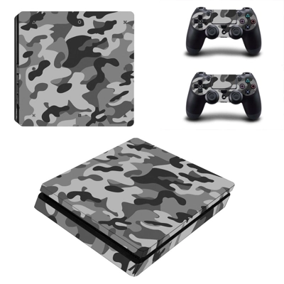 Camouflage decal skin for PS4 Slim Console and two control.. Camouflage decal skin for PS4 Slim Console and two control..
