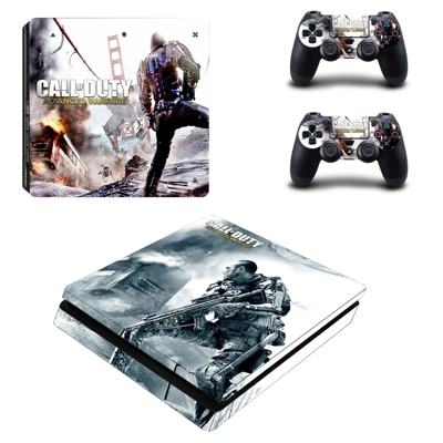Call of Duty advanced warfare decal skin for PS4 Slim Console and two controllers