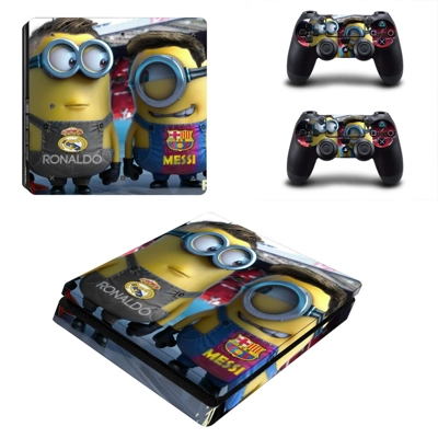 Minions decal skin for PS4 Slim Console and two controllers