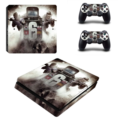Rainbow Six Siege decal skin for PS4 Slim Console and two .. Rainbow Six Siege decal skin for PS4 Slim Console and two ..