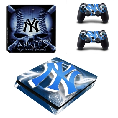 New york yankees decal skin for PS4 Slim Console and two controllers
