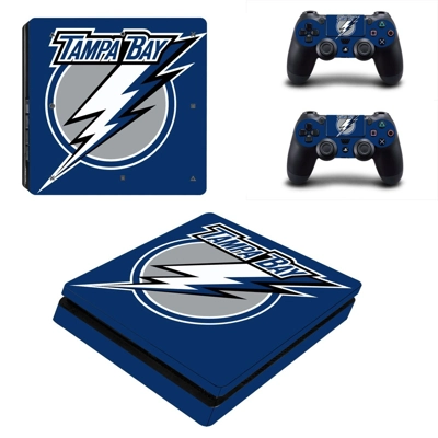 Tampa Bay decal skin for PS4 Slim Console and two controllers