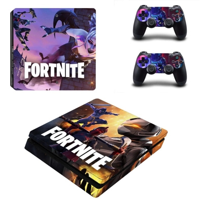 Fortnite decal skin for PS4 Slim Console and two controllers Fortnite decal skin for PS4 Slim Console and two controllers
