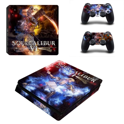 Soulcalibur 6 decal skin for PS4 Slim Console and two cont.. Soulcalibur 6 decal skin for PS4 Slim Console and two cont..