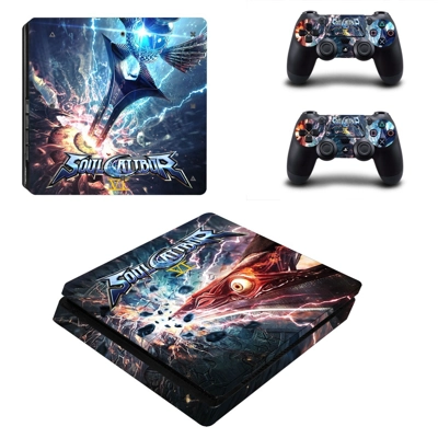 Soulcalibur 6 decal skin for PS4 Slim Console and two cont.. Soulcalibur 6 decal skin for PS4 Slim Console and two cont..