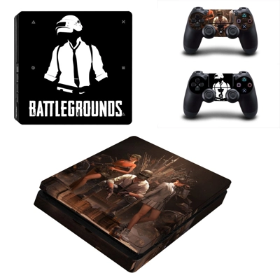 Jaya France Battlegrounds decal skin for PS4 Slim Console and two controllers