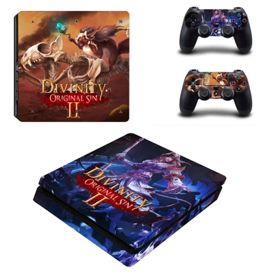 Divinity original sin 2 decal skin for PS4 Slim Console and two controllers