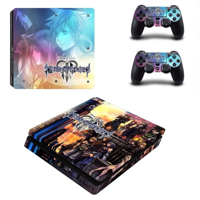 Kingdom Hearts decal skin for PS4 Slim Console and two controllers
