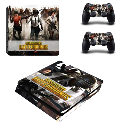 Playerunknown's Battlegrounds decal skin for PS4 Slim Console and two controllers