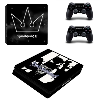 Kingdom Hearts 3 decal skin for PS4 Slim Console and two c.. Kingdom Hearts 3 decal skin for PS4 Slim Console and two c..