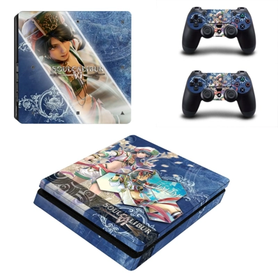 Soulcalibur 6 decal skin for PS4 Slim Console and two cont.. Soulcalibur 6 decal skin for PS4 Slim Console and two cont..