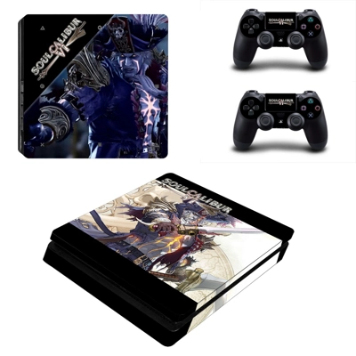 Soulcalibur 6 decal skin for PS4 Slim Console and two cont.. Soulcalibur 6 decal skin for PS4 Slim Console and two cont..