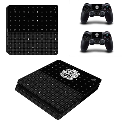 Kingdom Hearts 3 decal skin for PS4 Slim Console and two c.. Kingdom Hearts 3 decal skin for PS4 Slim Console and two c..