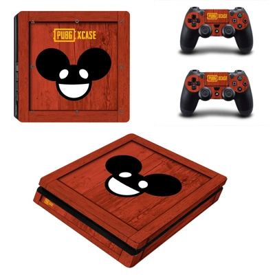 Playerunknown's Battlegrounds decal skin for PS4 Slim Console and two controllers