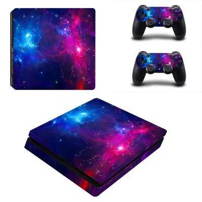 Galaxy Scene decal skin for PS4 Slim Console and two contr.. Galaxy Scene decal skin for PS4 Slim Console and two contr..