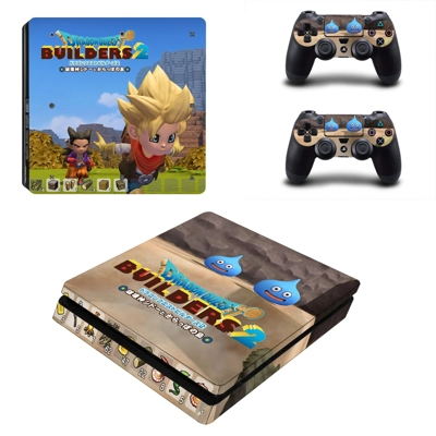 Dragon Quest Builders decal skin for PS4 Slim Console and two controllers