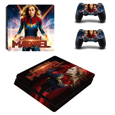 Supergirl decal skin for PS4 Slim Console and two controll.. Supergirl decal skin for PS4 Slim Console and two controll..