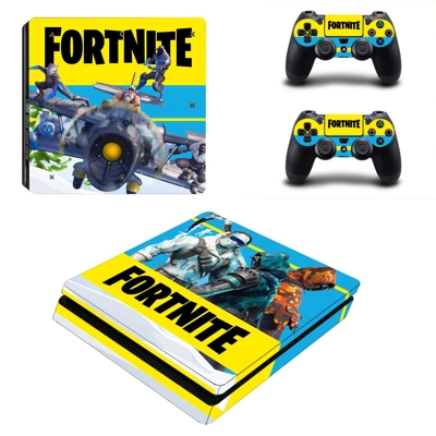 Fortnite decal skin for PS4 Slim Console and two controllers