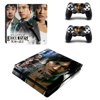 Judge Eyes decal skin for PS4 Slim Console and two control..