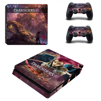 Darksiders 3 decal skin for PS4 Slim Console and two contr.. Darksiders 3 decal skin for PS4 Slim Console and two contr..