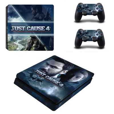 Just Cause 4 decal skin for PS4 Slim Console and two controllers