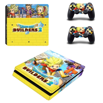 Dragon Quest Builders decal skin for PS4 Slim Console and two controllers