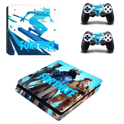 Fortnite decal skin for PS4 Slim Console and two controllers