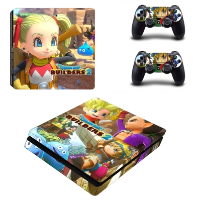 Dragon Quest Builders decal skin for PS4 Slim Console and two controllers