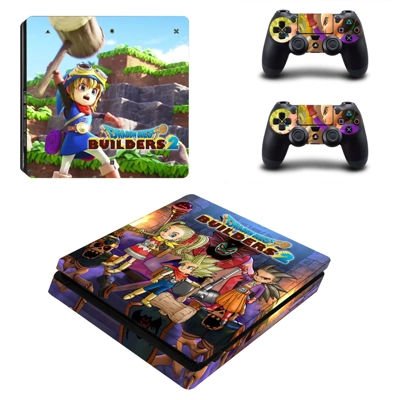 Dragon Quest Builders decal skin for PS4 Slim Console and two controllers