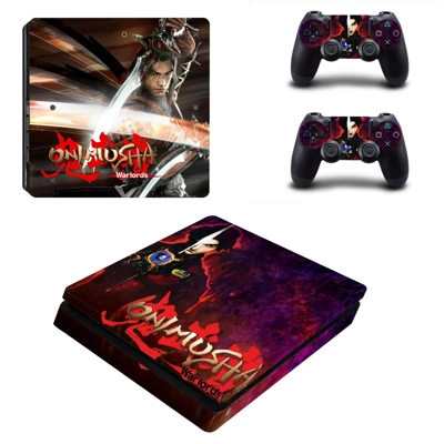 Onimusha decal skin for PS4 Slim Console and two controllers