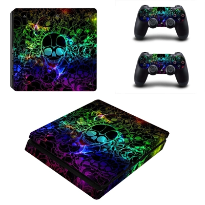 3D Skulls decal skin for PS4 Slim Console and two controll.. 3D Skulls decal skin for PS4 Slim Console and two controll..