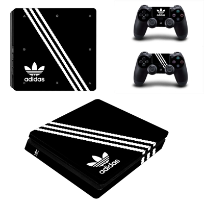 Adidas decal skin for PS4 Slim Console and two controllers