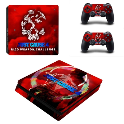 Just Cause 4 decal skin for PS4 Slim Console and two contr.. Just Cause 4 decal skin for PS4 Slim Console and two contr..