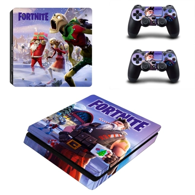 Fortnite decal skin for PS4 Slim Console and two controllers