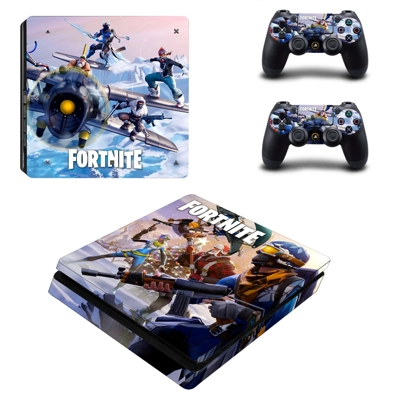 Fortnite decal skin for PS4 Slim Console and two controllers Fortnite decal skin for PS4 Slim Console and two controllers
