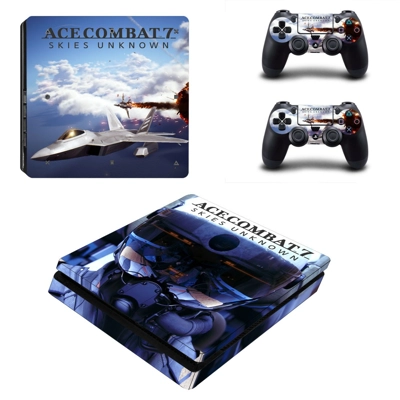 ACE Combat 7 decal skin for PS4 Slim Console and two contr.. ACE Combat 7 decal skin for PS4 Slim Console and two contr..