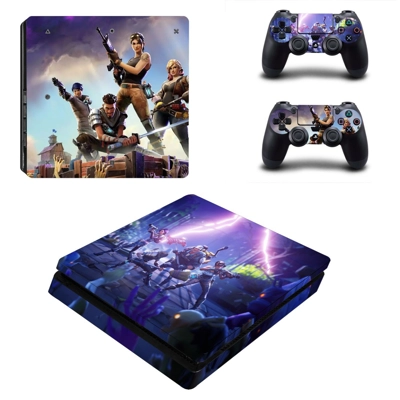 Fortnite decal skin for PS4 Slim Console and two controllers Fortnite decal skin for PS4 Slim Console and two controllers