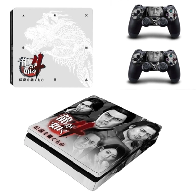 Yakuza 4 decal skin for PS4 Slim Console and two controllers Yakuza 4 decal skin for PS4 Slim Console and two controllers