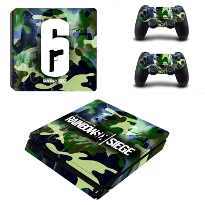 Rainbow Six Siege decal skin for PS4 Slim Console and two .. Rainbow Six Siege decal skin for PS4 Slim Console and two ..