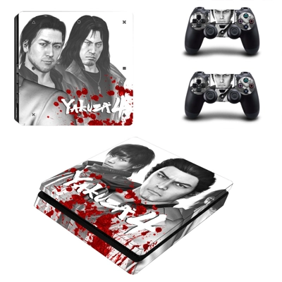 Yakuza 4 decal skin for PS4 Slim Console and two controllers Yakuza 4 decal skin for PS4 Slim Console and two controllers