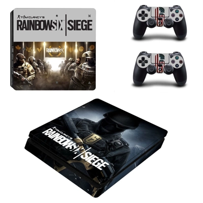 Rainbow Six Siege decal skin for PS4 Slim Console and two .. Rainbow Six Siege decal skin for PS4 Slim Console and two ..