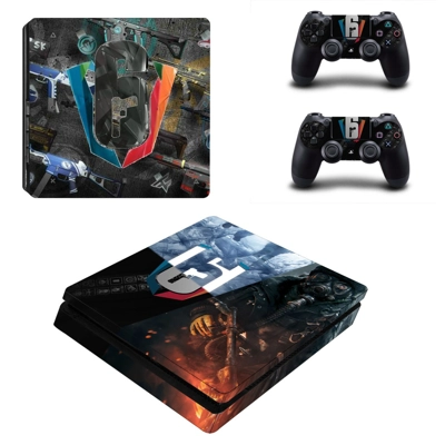 Rainbow Six Siege decal skin for PS4 Slim Console and two .. Rainbow Six Siege decal skin for PS4 Slim Console and two ..