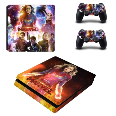 Supergirl decal skin for PS4 Slim Console and two controll.. Supergirl decal skin for PS4 Slim Console and two controll..