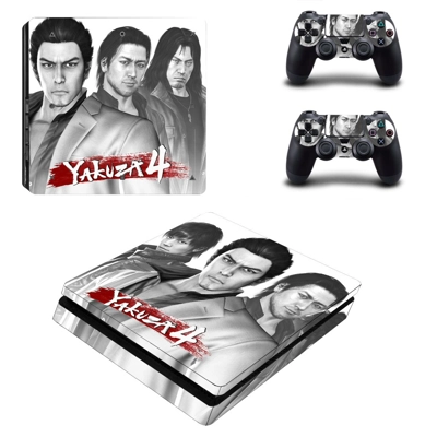 Yakuza 4 decal skin for PS4 Slim Console and two controllers Yakuza 4 decal skin for PS4 Slim Console and two controllers